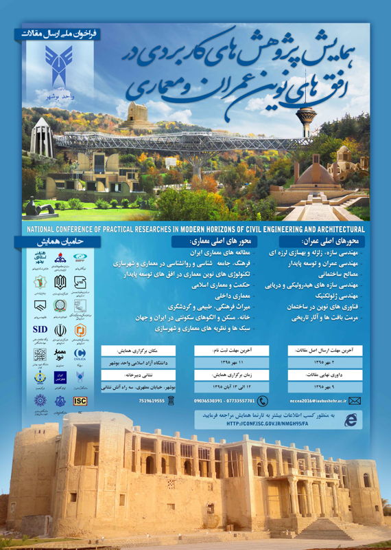 همایش (کنفرانس) عمران، معماری و شهرسازی  آبان 1395 ,همایش (کنفرانس) ملی ایران بوشهر 