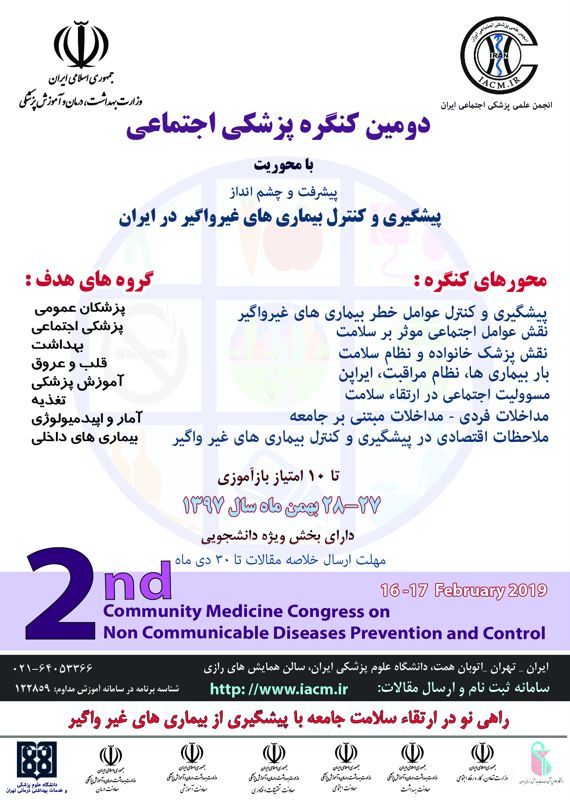 کنگره پزشکی و سلامت علوم اجتماعی، روانشناسی  بهمن 1397 ,کنگره  ایران تهران 